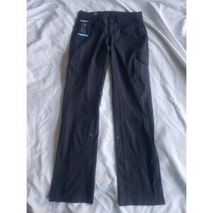 KUHL Freeflex Roll-Up Black Relaxed Fit Pants Women 4 Raven UPF50 NWT